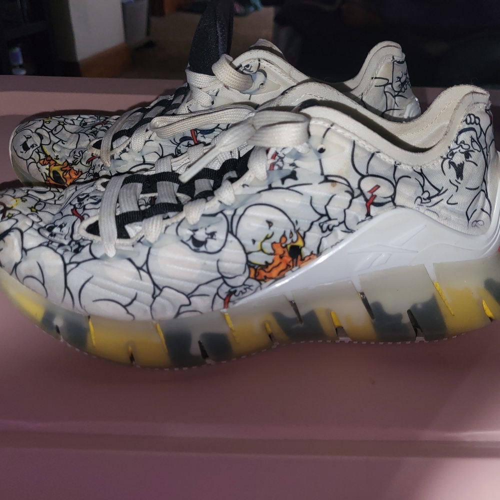 Reebok Kids Sneakers - White and Yellow Graphic